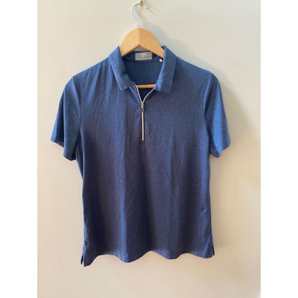 Callaway Size L Large Womens Blue Opti dry Golf Shirt Top EUC